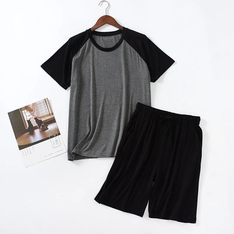 Modal Pajamas Men's Thin Loose Short-sleeved Shorts Summer Outwear Sports Home Suit sold by Biggmans product image thumbnail 5