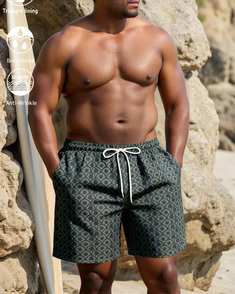 Men's Big & Tall New Printed Swim Trunks sold by Biggmans product image thumbnail 2