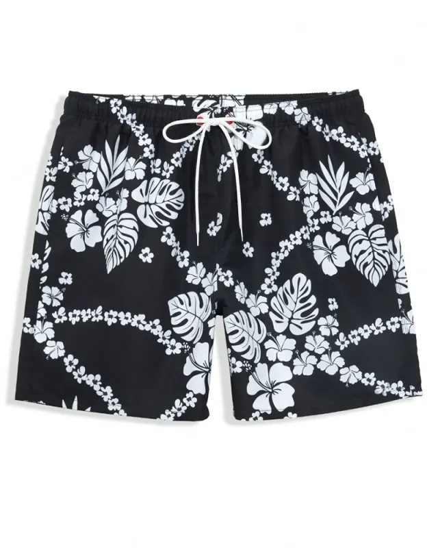 Men's Big & Tall Black Swim Trunks made by Biggmans