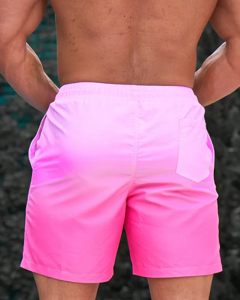 Men's Big & Tall Pink Gradient Swim Trunks sold by Biggmans product image thumbnail 2