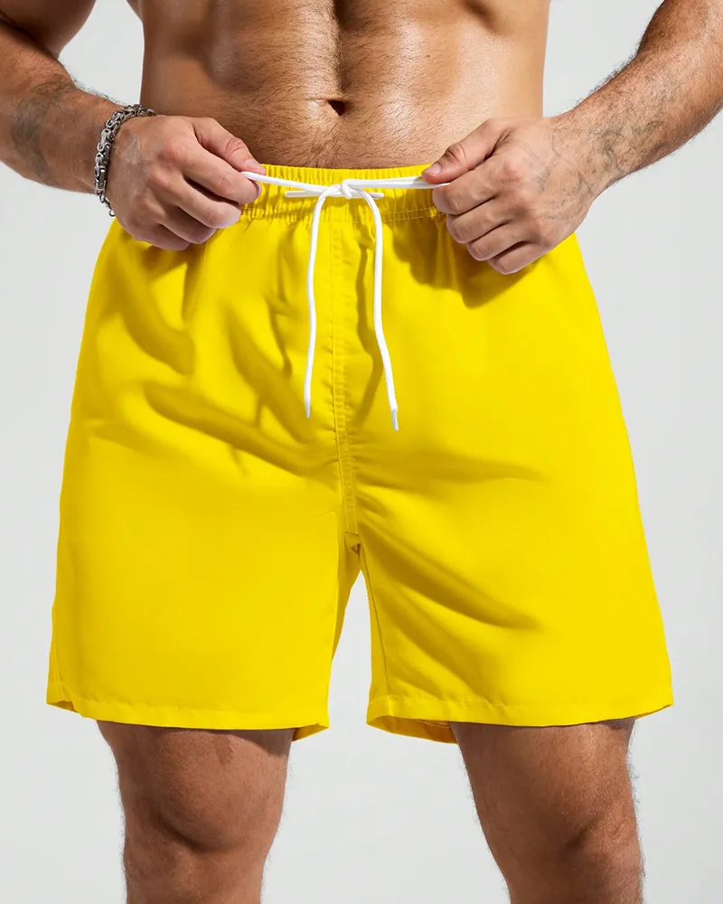 Men's Big & Tall Yellow Solid Swim Trunks sold by Biggmans product image thumbnail 2