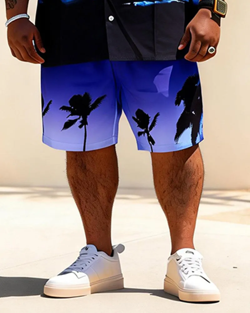 Big & Tall Men's Coconut Forest Sunset Short Sleeve Shirt Shorts Set sold by Biggmans product image thumbnail 3