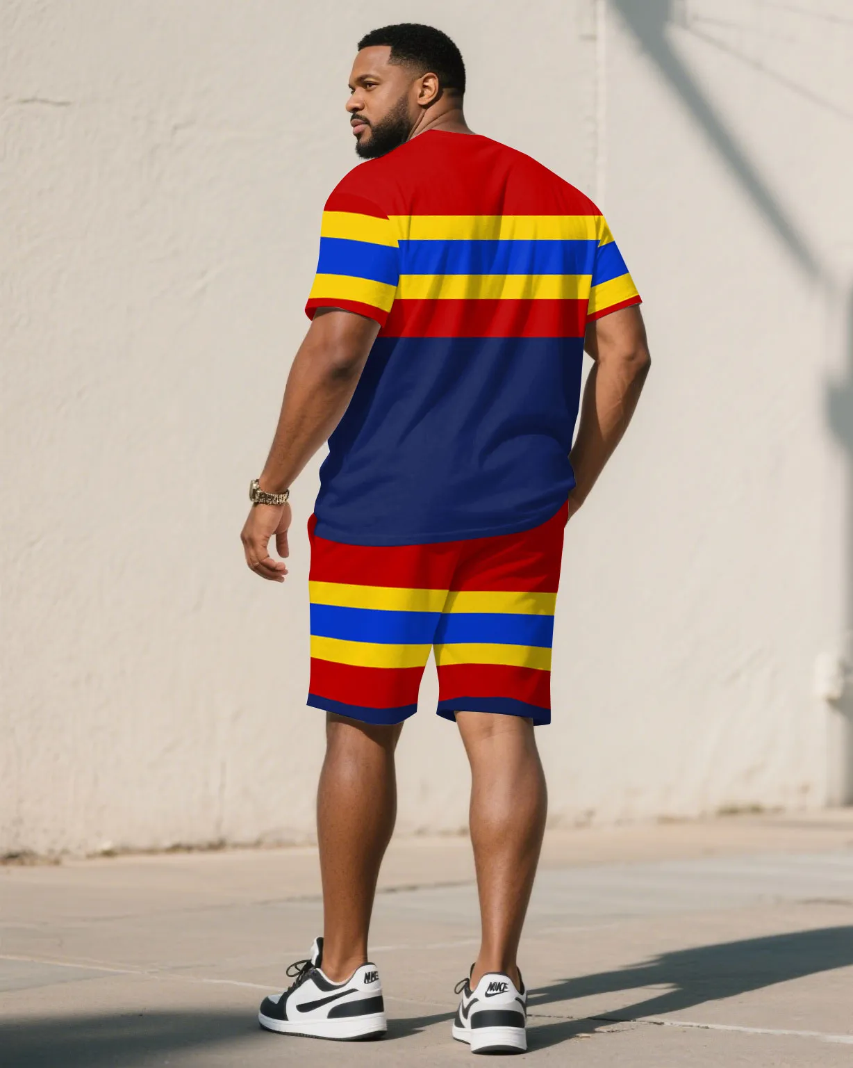 Men's Casual Large Size Short-sleeved Shorts Set sold by Biggmans product image thumbnail 4