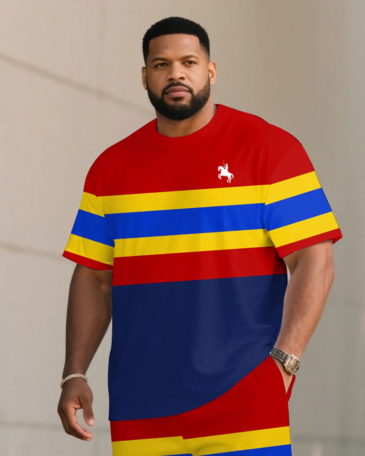 Men's Casual Large Size Short-sleeved Shorts Set sold by Biggmans product image thumbnail 2