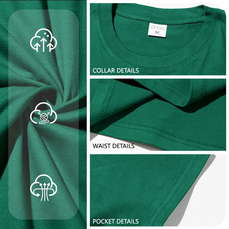 S-3XL Solid Color Round Neck Cotton Short Sleeves sold by Biggmans product image thumbnail 2