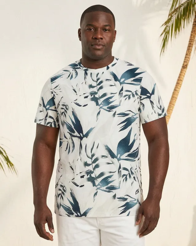 Big & Tall Men's Full-width Bamboo Hand-printed Short-sleeved T-shirt made by Biggmans