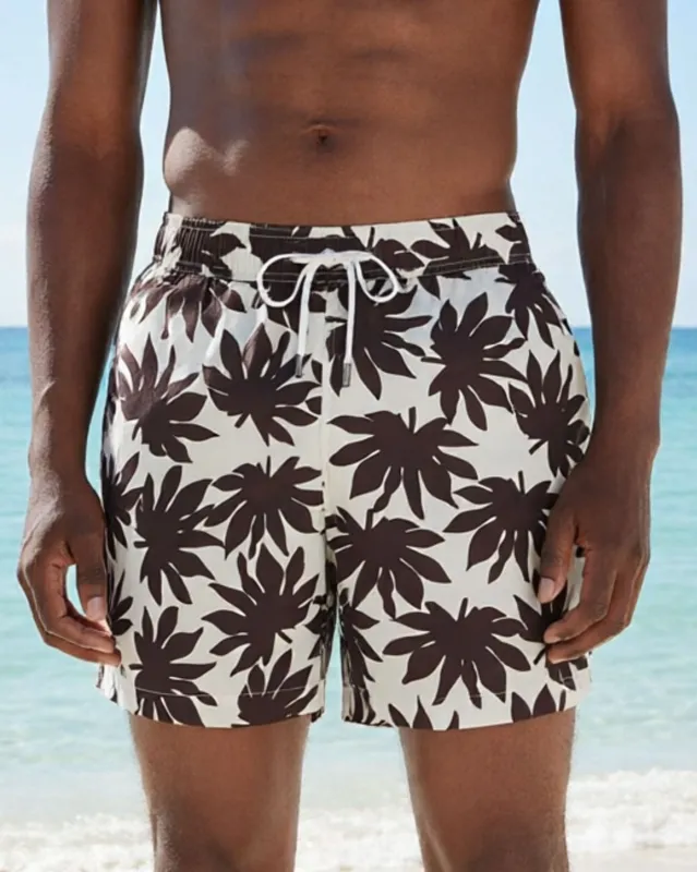 Big & Tall Men's Summer Hawaiian Big Leaf Swimming Fitness Swim Trunks/Shorts made by Biggmans