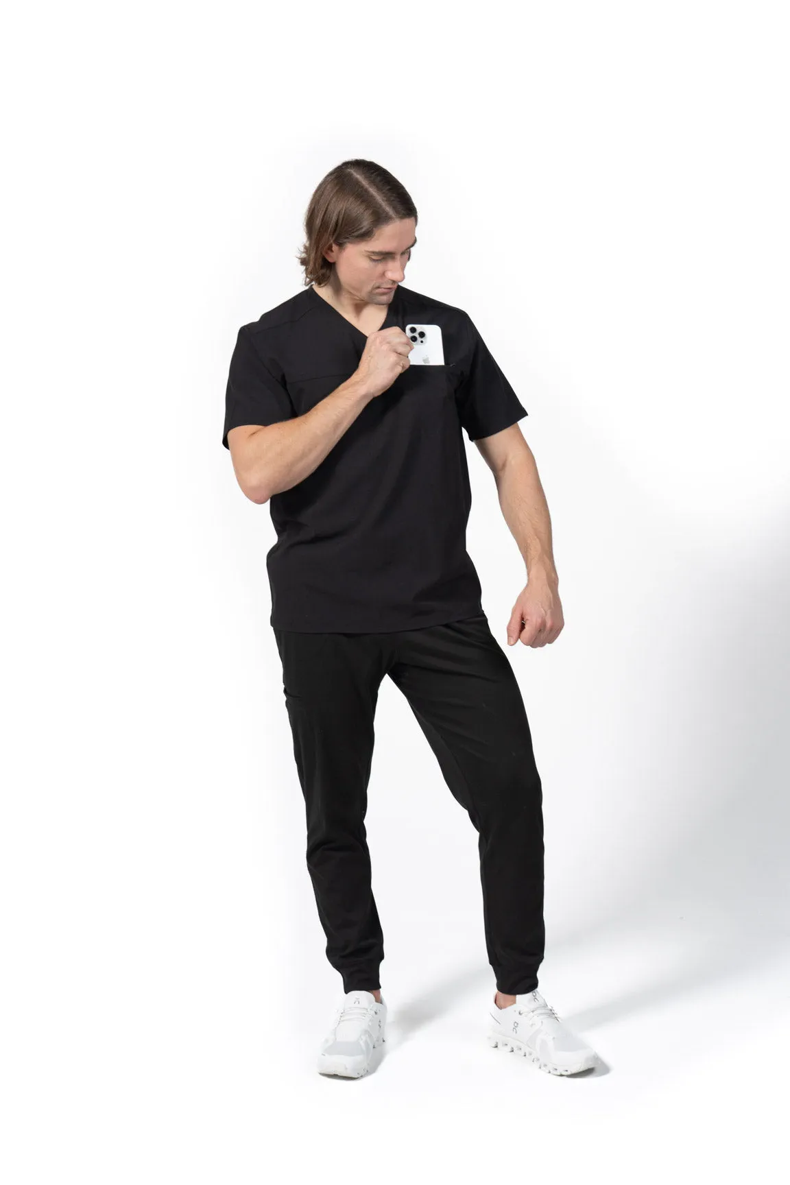 Men's V-Neck Scrub Top | PittandGruv sold by Pitt and Gruv product image thumbnail 3