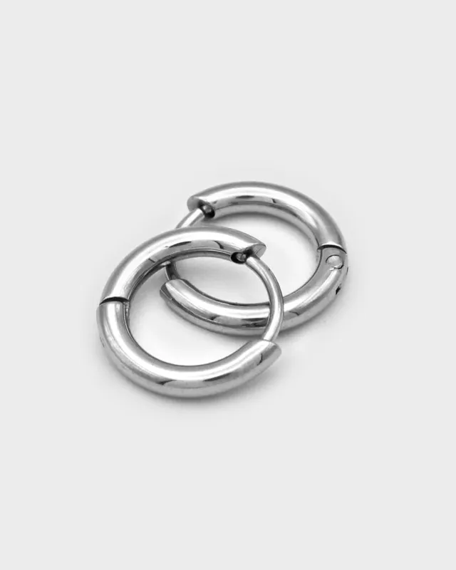 Staple Huggie Earrings made by Domno.