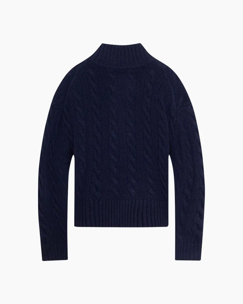 Women's Cable knit Half Zip Sweate sold by Larosa product image thumbnail 2