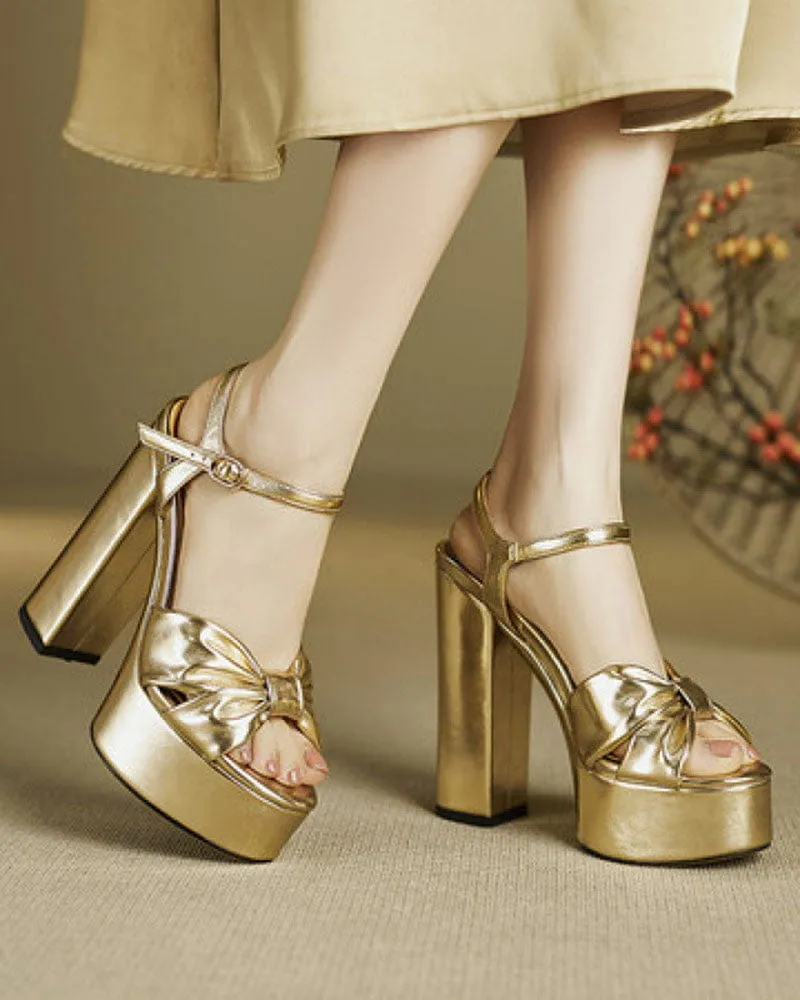 Women's Heloise 120 Leather Platform Sandals sold by Larosa product image thumbnail 3