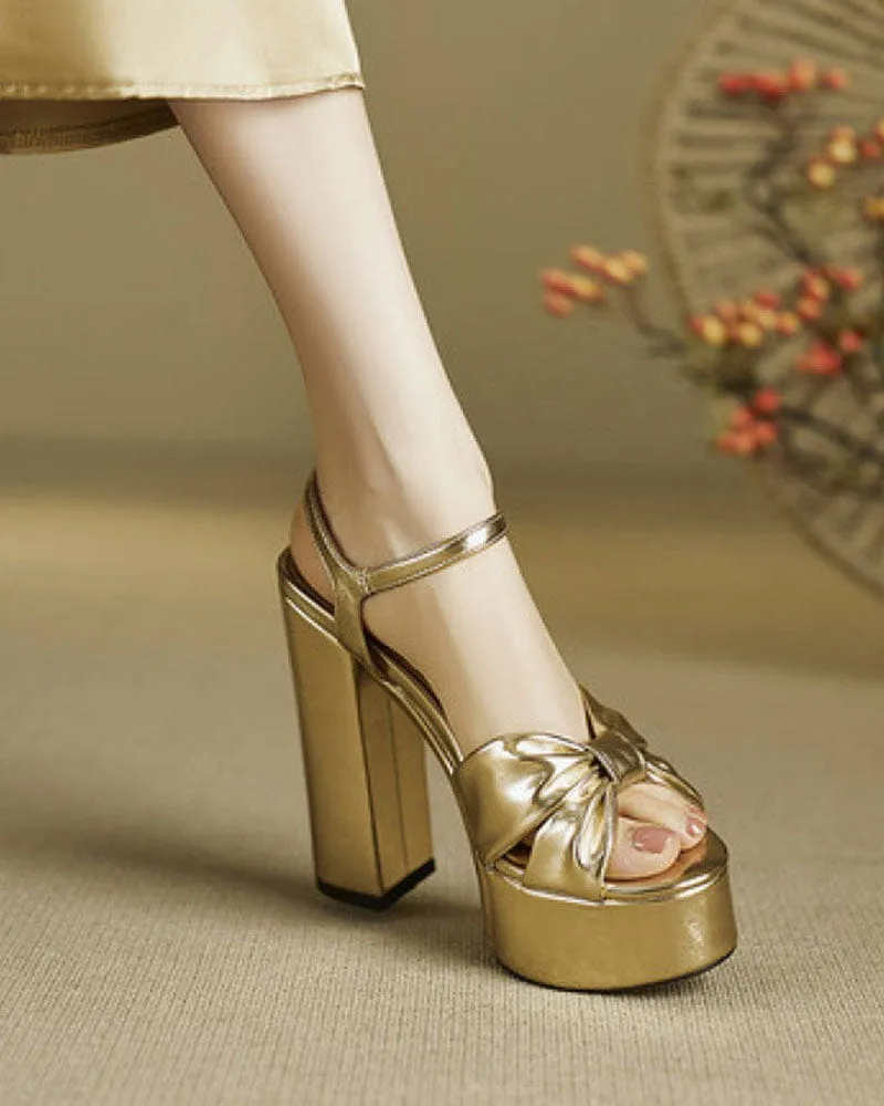 Women's Heloise 120 Leather Platform Sandals sold by Larosa product image thumbnail 4