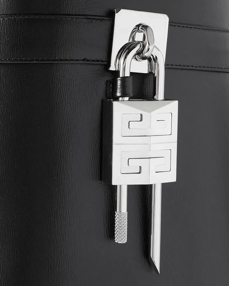 Shark Lock embellished glossed-leather knee boots sold by Larosa product image thumbnail 4