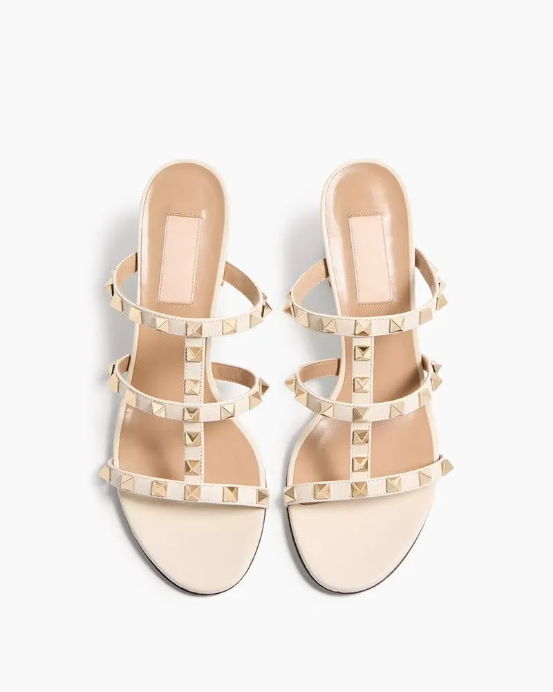 Woman Rockstud Leather Sandal sold by Larosa product image thumbnail 3