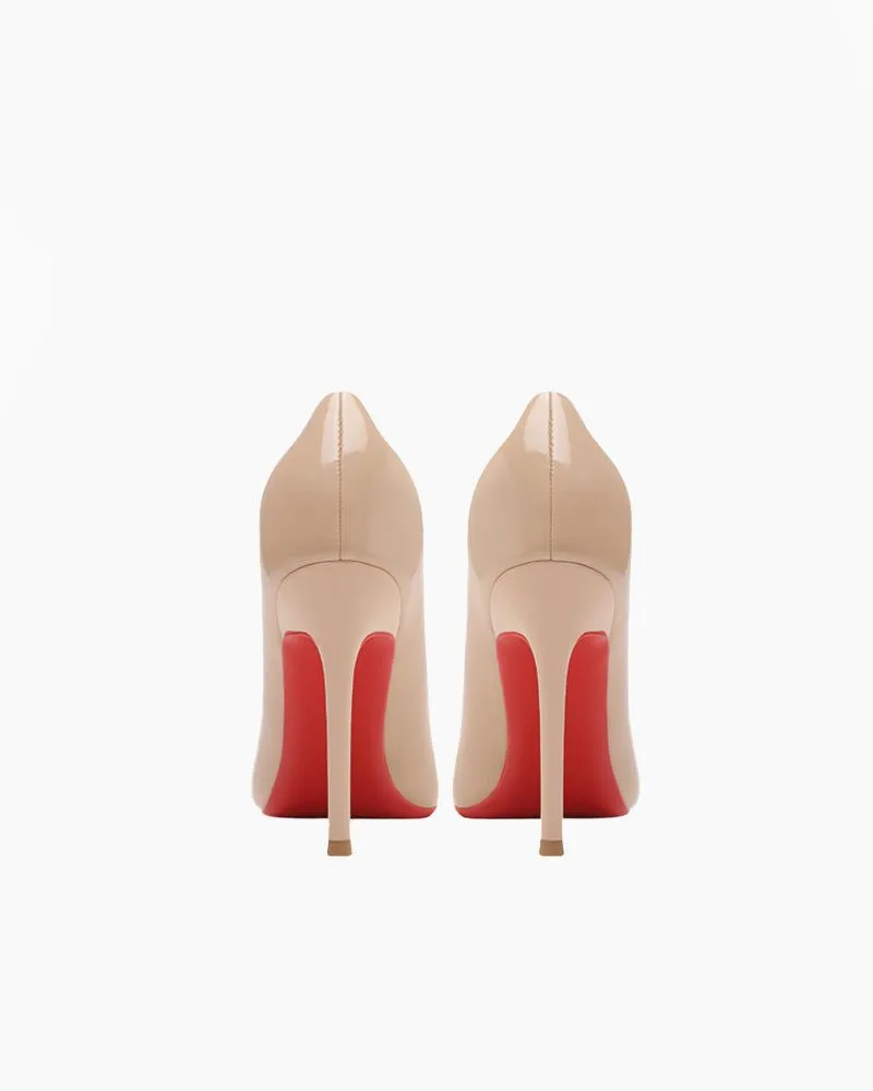 Leather Pointed Red-Sole Pumps sold by Larosa product image thumbnail 5
