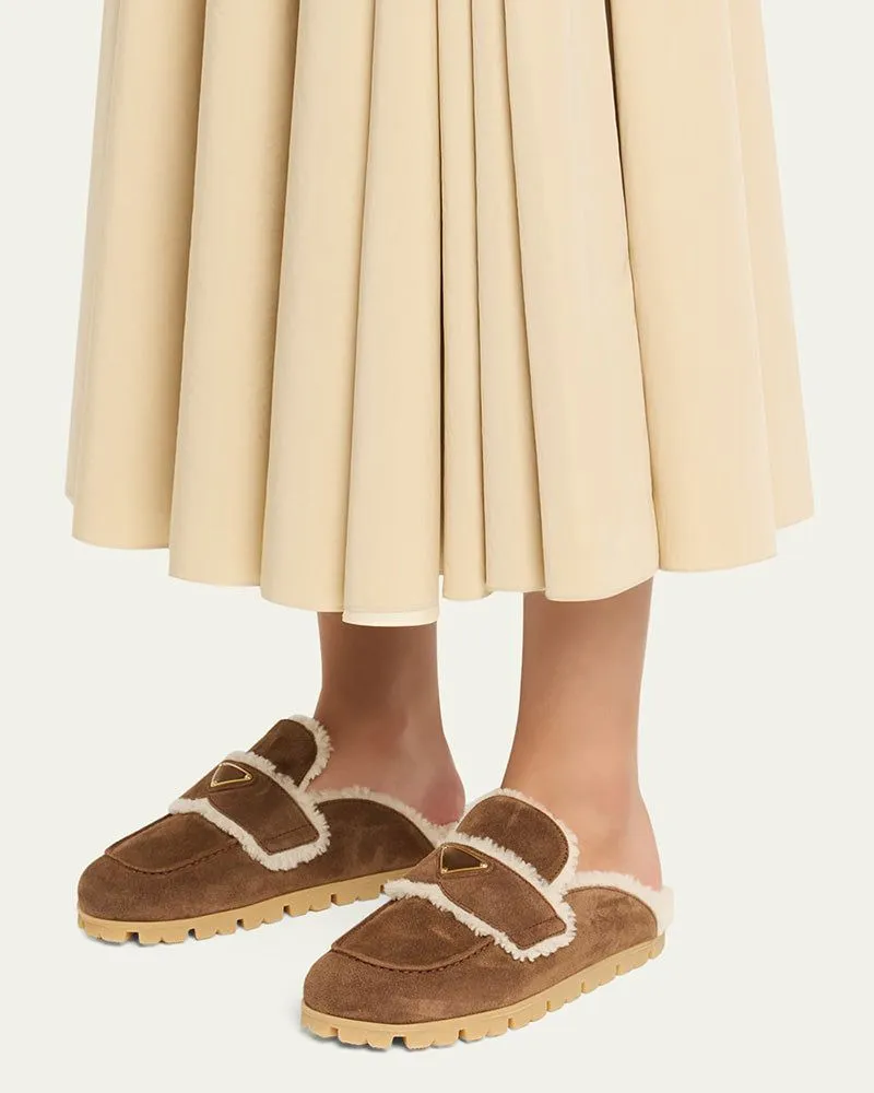 Suede Shearling Cozy Loafer Mules sold by Larosa product image thumbnail 2