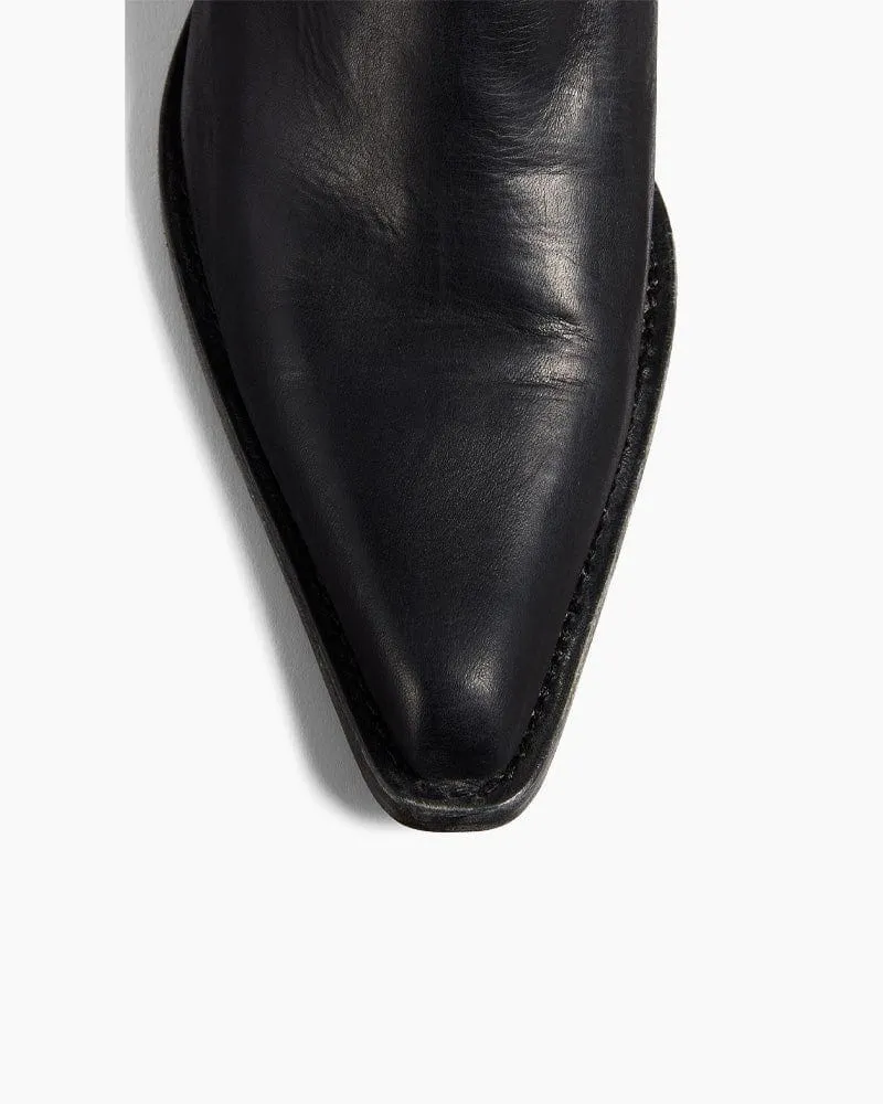 Mid-Calf Ruched Burnished Leather Clive Boots sold by Larosa product image thumbnail 4