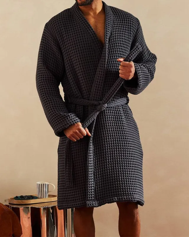 Dreamy Time Waffle Bathrobe sold by Larosa