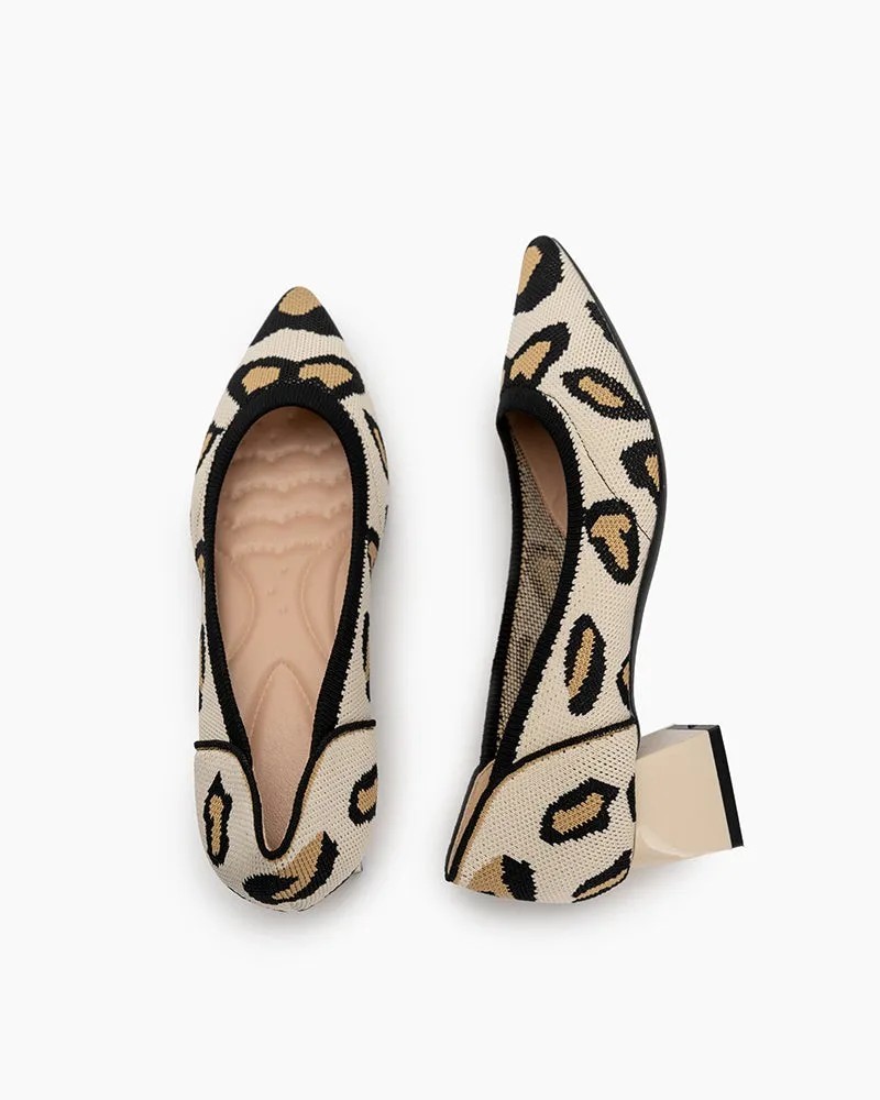 (Clean Up - US 9) Leopard Pattern Pointed-Toe Chunky Heels sold by Larosa product image thumbnail 4