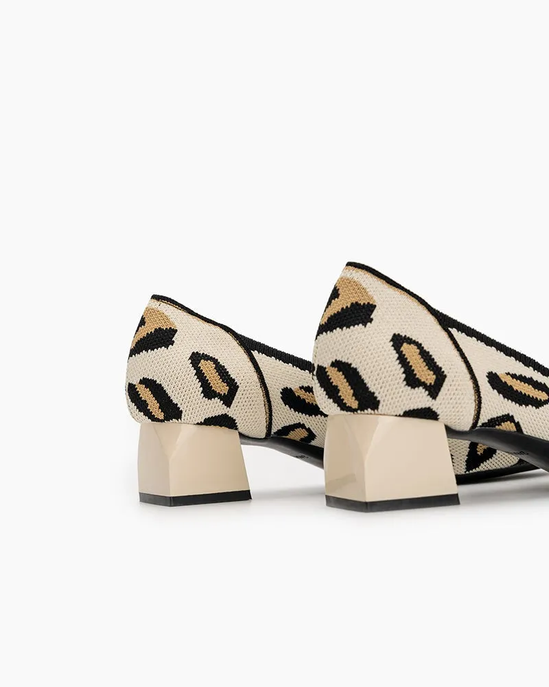 (Clean Up - US 9) Leopard Pattern Pointed-Toe Chunky Heels sold by Larosa product image thumbnail 3