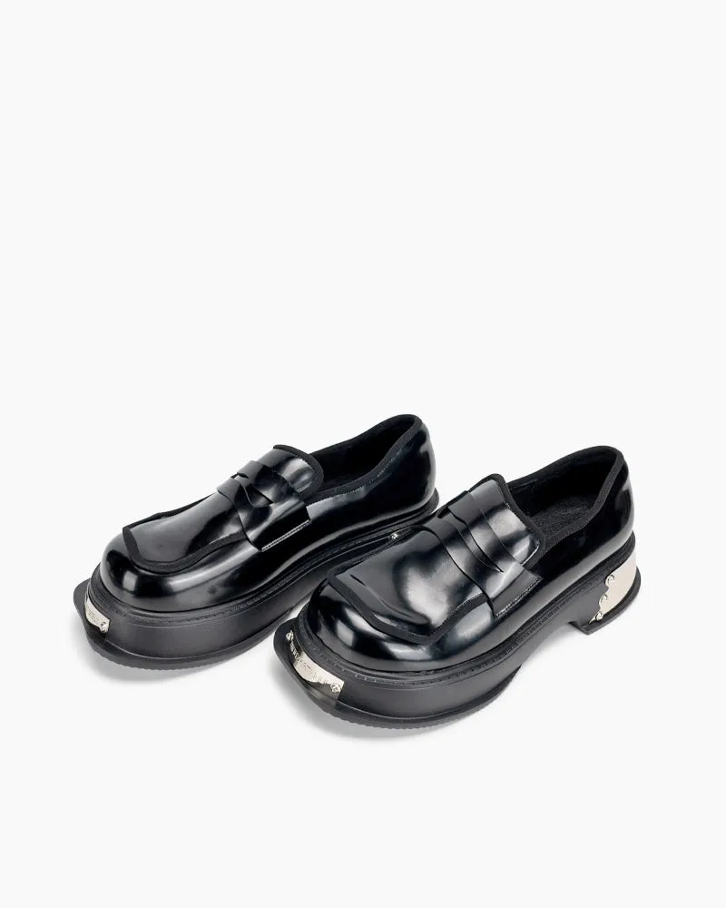 (Clean Up - US 5) Metal Platform Chunky Loafers with Detachable Decoration sold by Larosa product image thumbnail 5