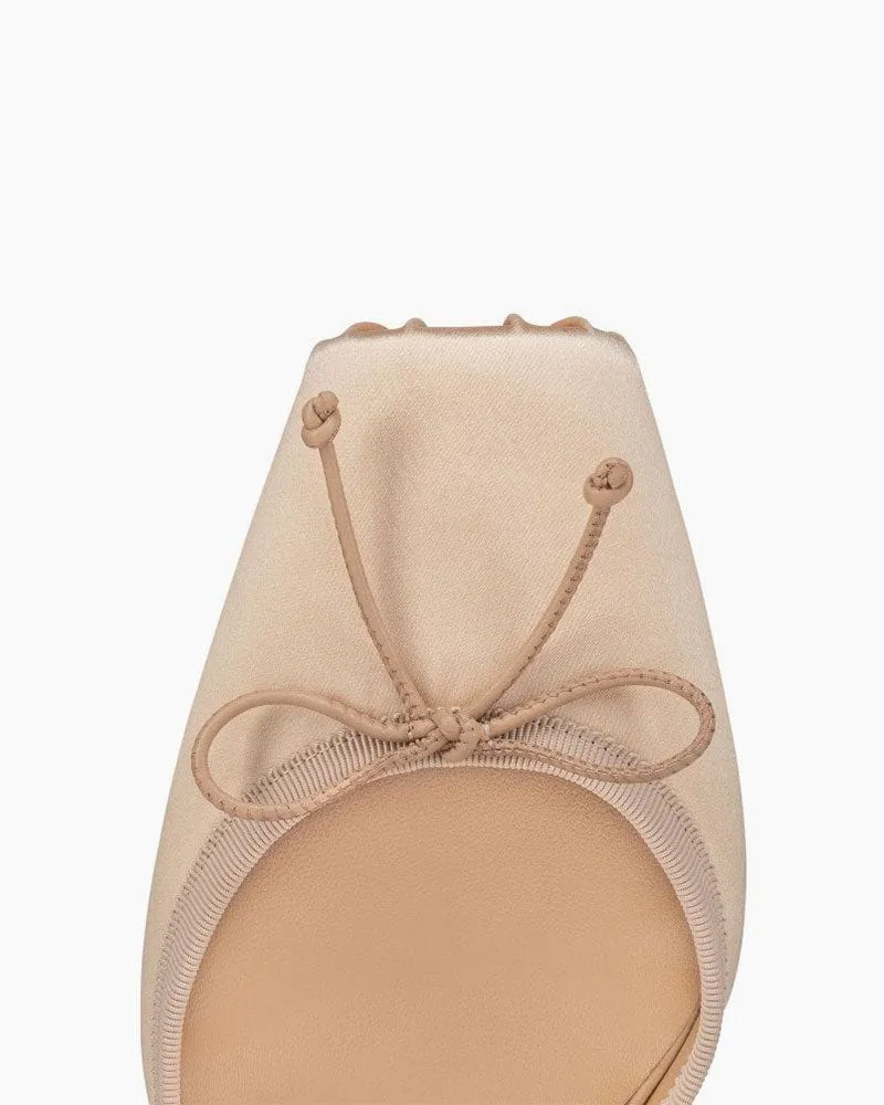 Bow-detailed Satin-crepe Heel Pumps sold by Larosa product image thumbnail 4