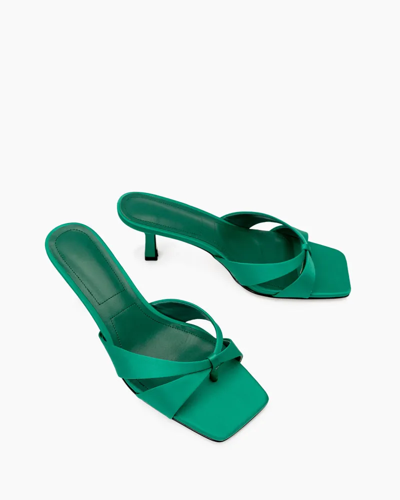 (Clean Up - US 9) Stiletto Heeled Thong Kitten Heel Sandals sold by Larosa product image thumbnail 3