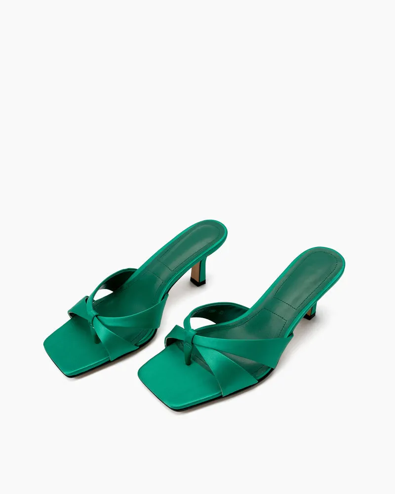 (Clean Up - US 9) Stiletto Heeled Thong Kitten Heel Sandals sold by Larosa product image thumbnail 5