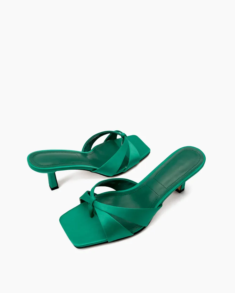 (Clean Up - US 9) Stiletto Heeled Thong Kitten Heel Sandals sold by Larosa product image thumbnail 4