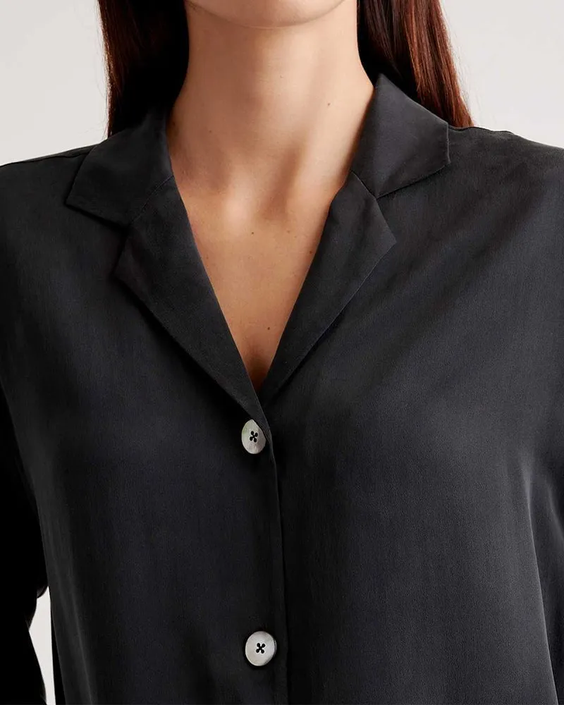 (Clean Up - M) 100% Washable Silk Pajama Long Sleeve Set sold by Larosa product image thumbnail 3