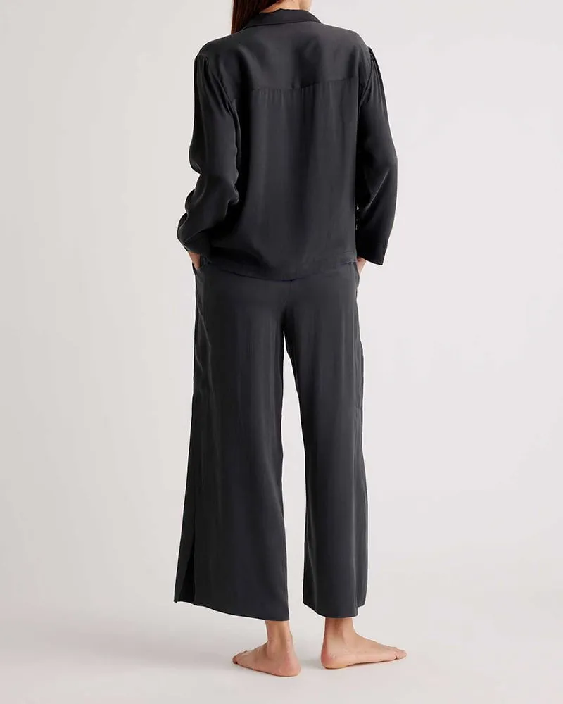 (Clean Up - M) 100% Washable Silk Pajama Long Sleeve Set sold by Larosa product image thumbnail 5