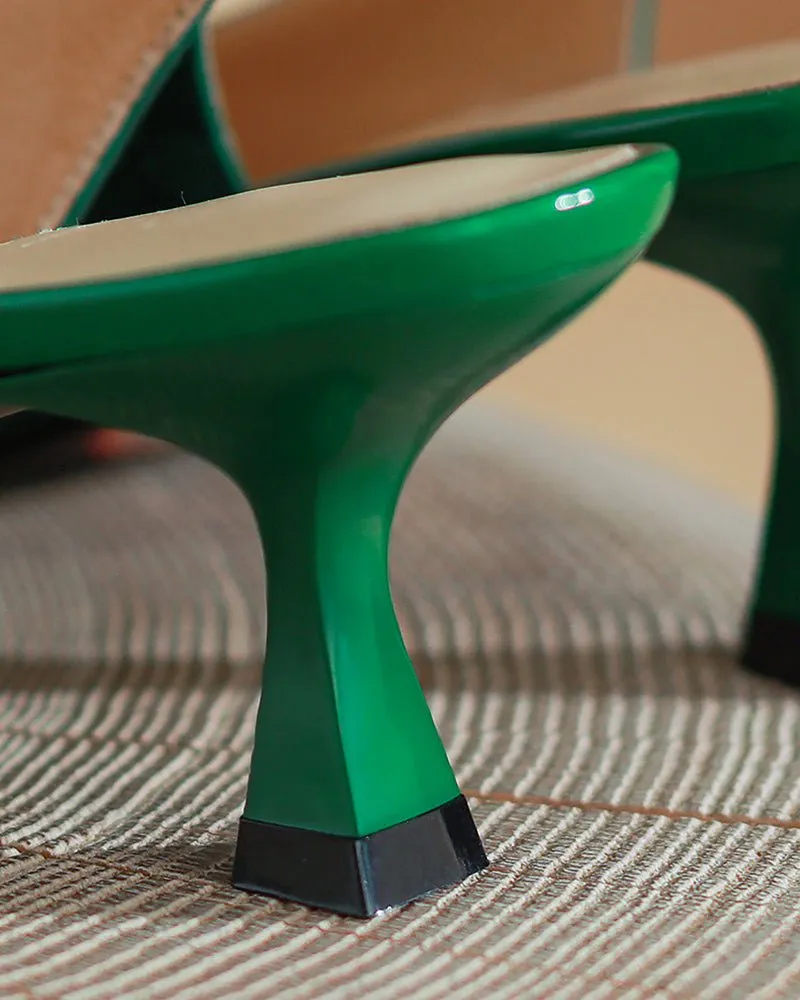 (Clean Up - US 7) Rhinestones Slingback Kitten Heel Pointed Toe Stiletto Pumps sold by Larosa product image thumbnail 4