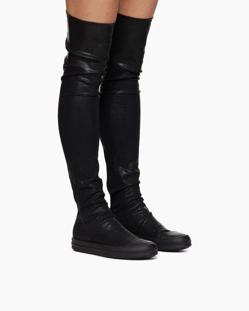 Black Hollywood High Sock Sneaks Tall Boots sold by Larosa product image thumbnail 3