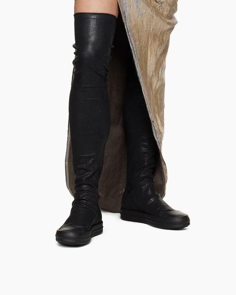 Black Hollywood High Sock Sneaks Tall Boots sold by Larosa product image thumbnail 4