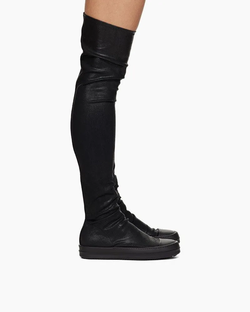 Black Hollywood High Sock Sneaks Tall Boots sold by Larosa product image thumbnail 5