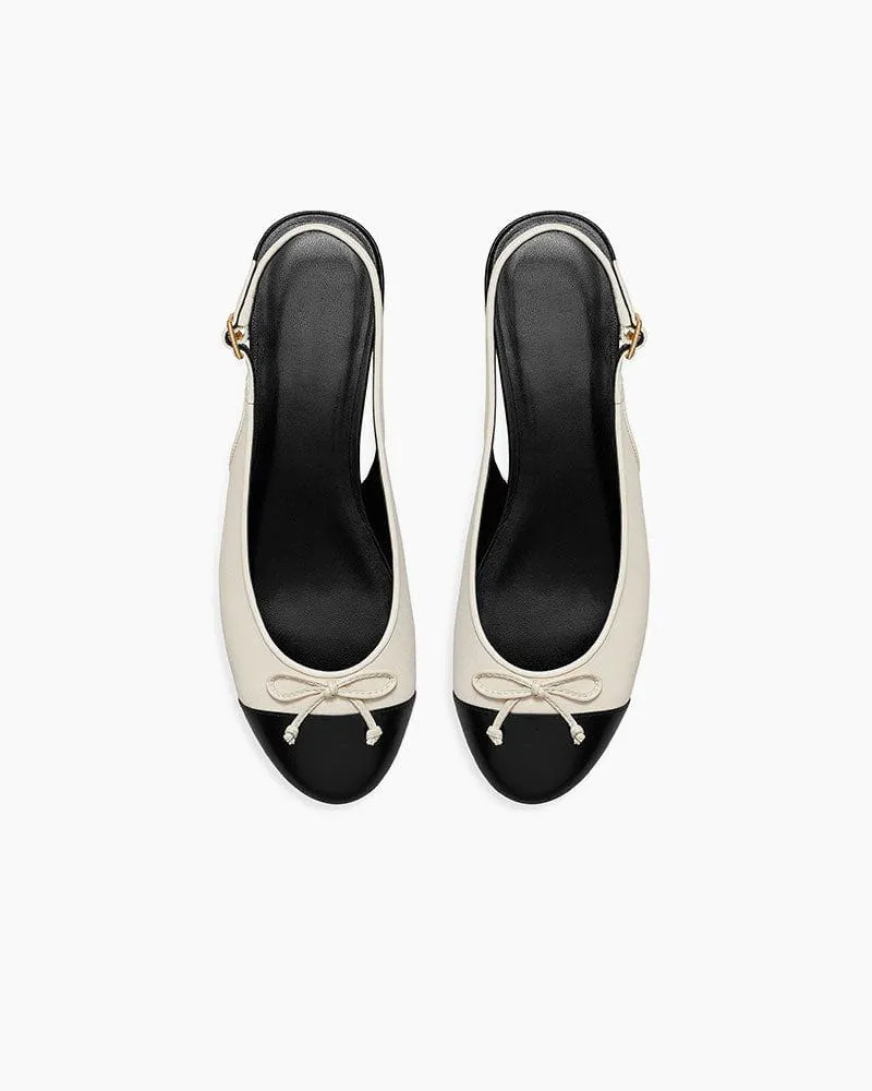 Monochrome Elegance Bow Slingback Flats sold by Larosa product image thumbnail 5