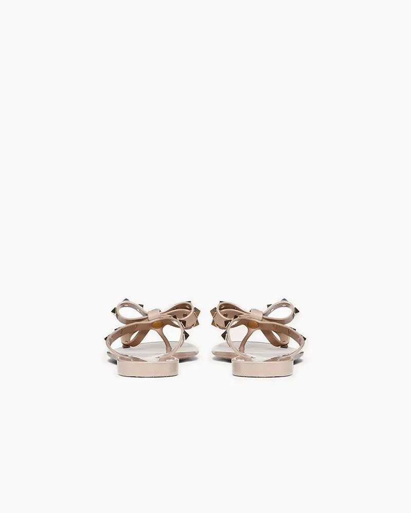 Rockstud Rubber Slippers with Bow and Pyramid Studs sold by Larosa product image thumbnail 5
