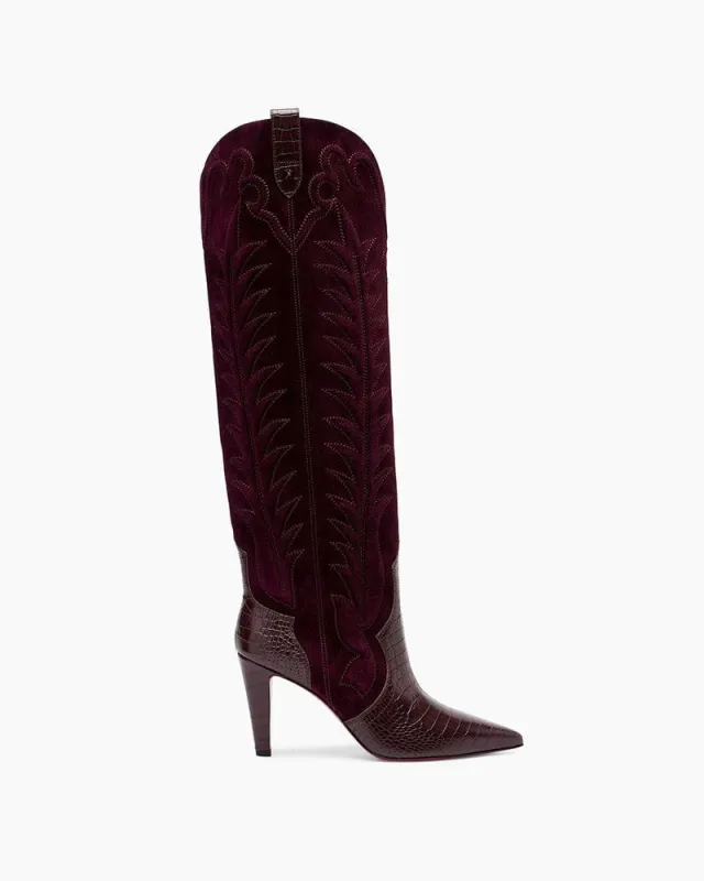 Santia 85mm Suede Knee-High Boots sold by Larosa