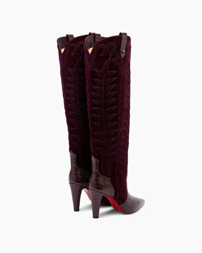Santia 85mm Suede Knee-High Boots sold by Larosa product image thumbnail 4