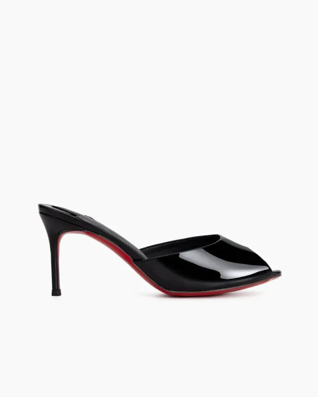 Dolly Series - 85mm Patent Calf Leather Heel Mules sold by Larosa