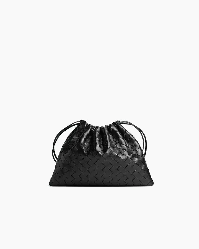 Woven Medium Dustbag Leather Clutch Bag sold by Larosa product image thumbnail 3