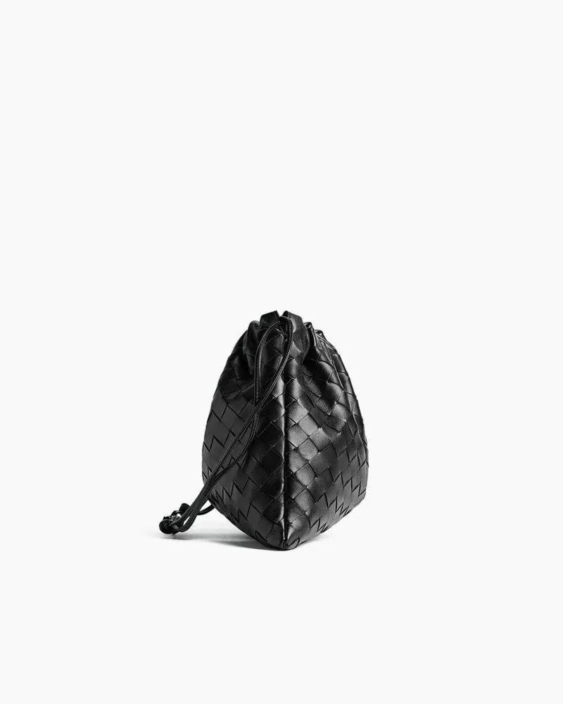 Woven Medium Dustbag Leather Clutch Bag sold by Larosa product image thumbnail 5