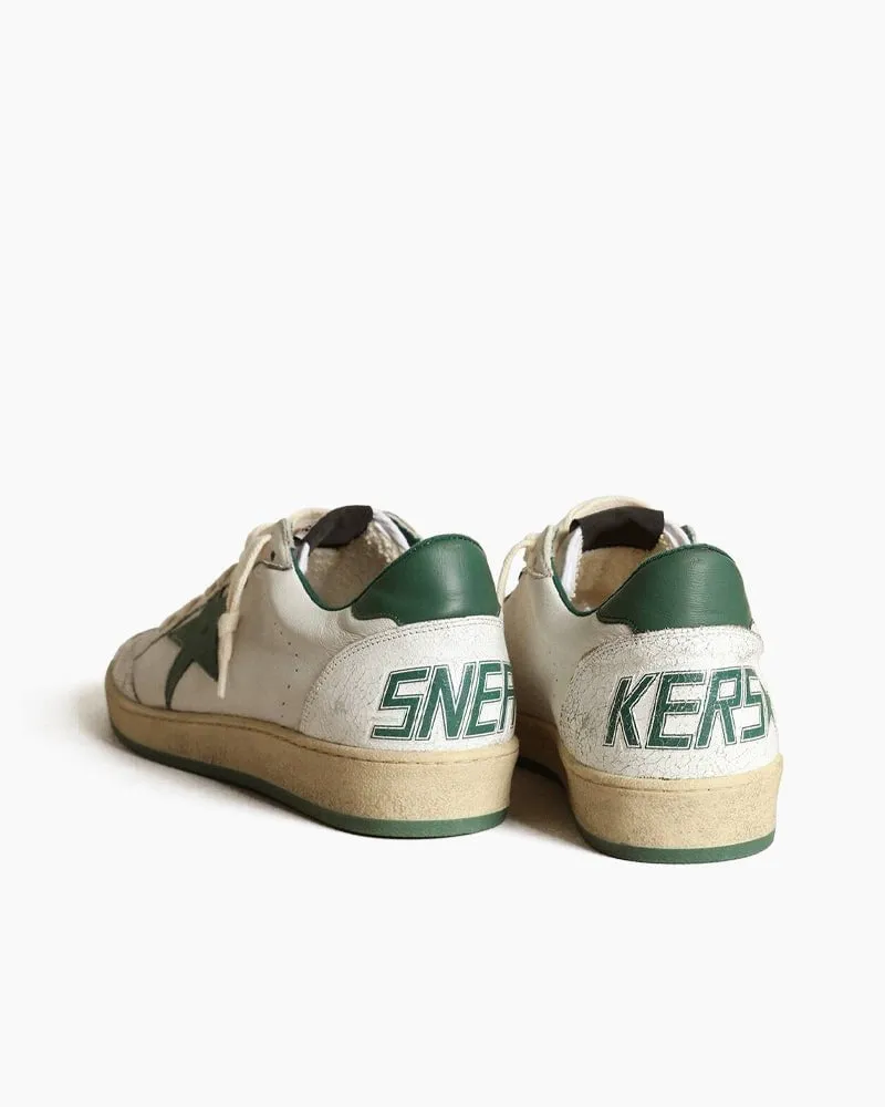 Men's White Nappa Leather Sneaker with Star and Heel Tab sold by Larosa product image thumbnail 4