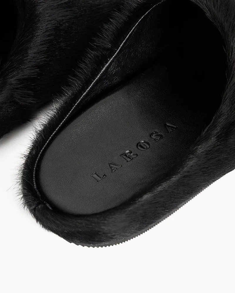 Designer Calf Hair Mules Real Fur Flat Clogs Slippers sold by Larosa product image thumbnail 4