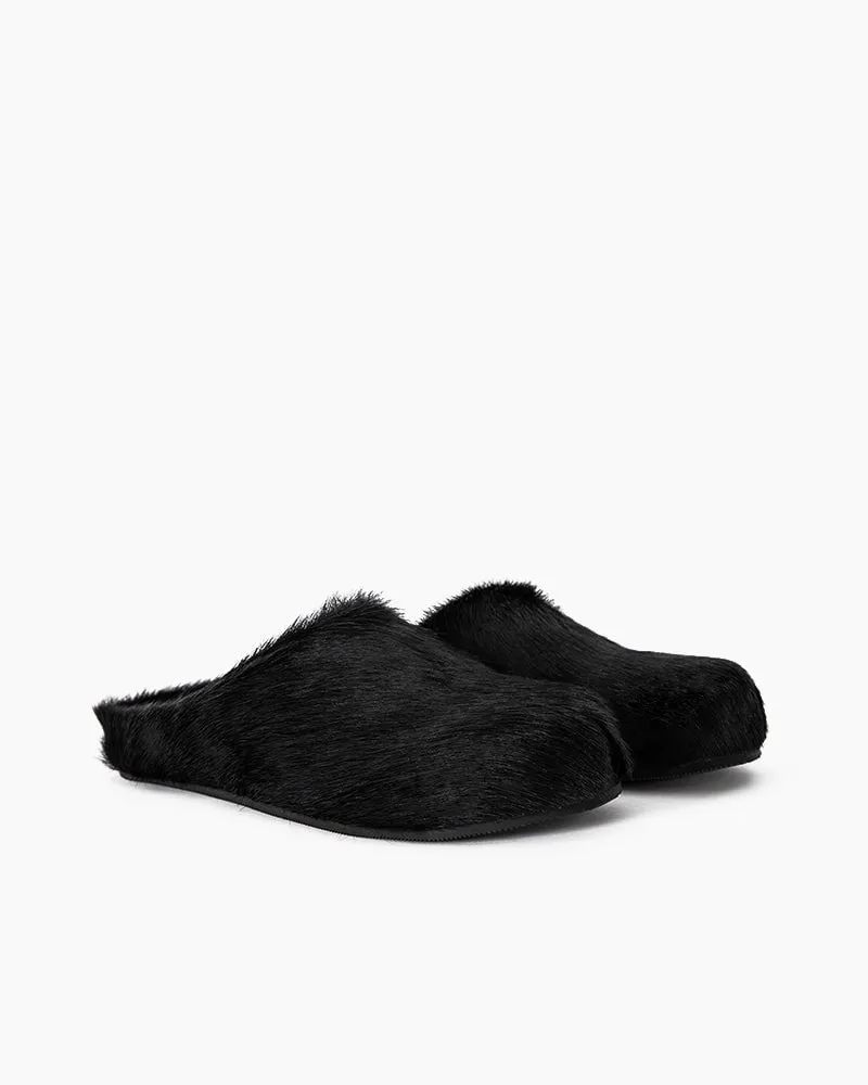 Designer Calf Hair Mules Real Fur Flat Clogs Slippers sold by Larosa product image thumbnail 2