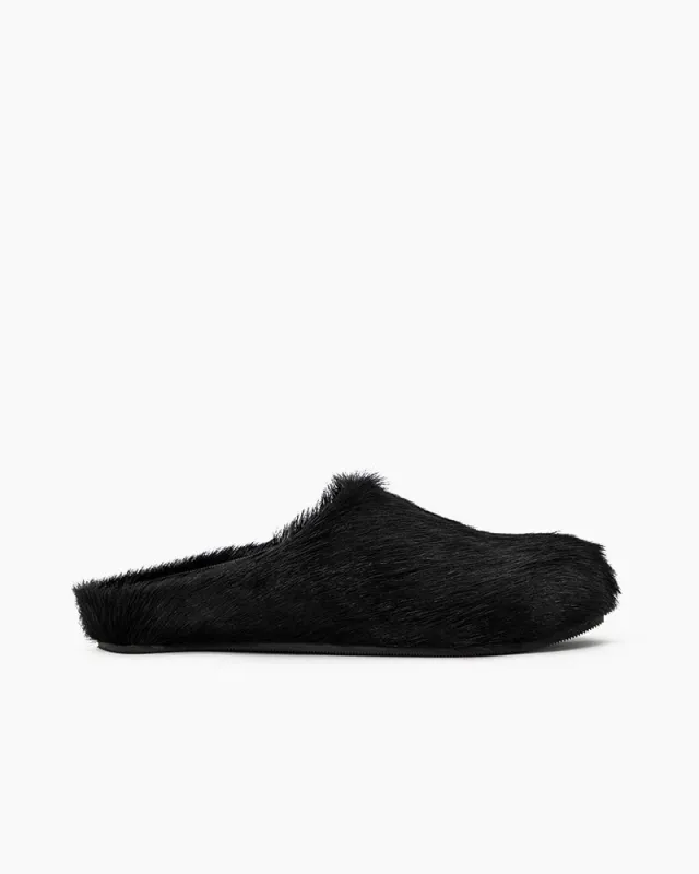 Designer Calf Hair Mules Real Fur Flat Clogs Slippers sold by Larosa