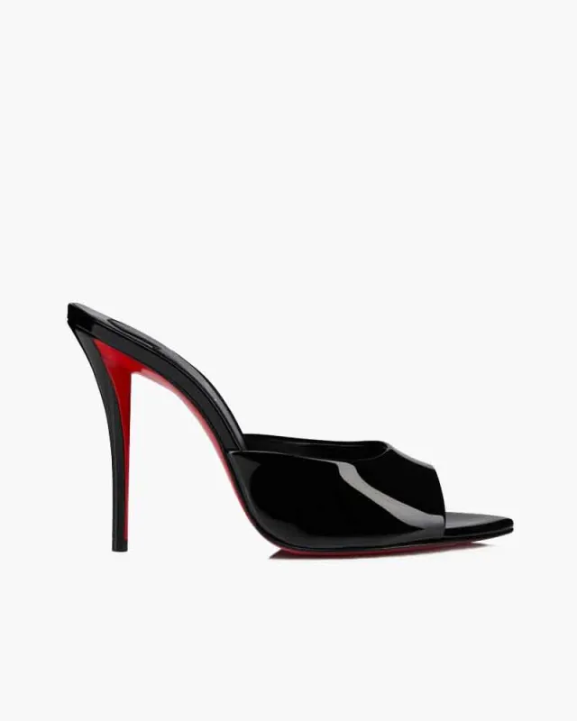 Miss Series - 100mm Patent Leather Mules Stiletto Heels sold by Larosa