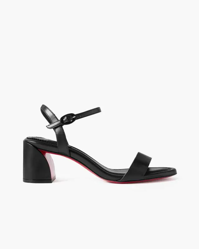 Miss Series - 55mm Leather Block Heel Sandals sold by Larosa