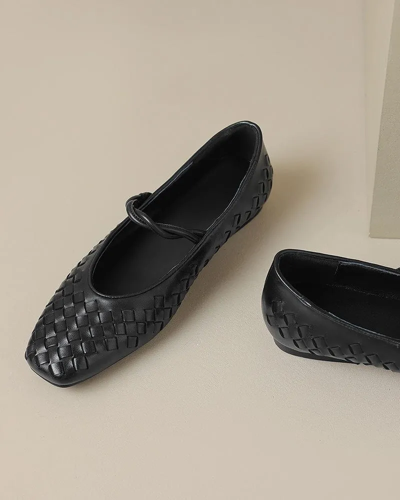 Woven Ballet Flat Mary Jane Loafers sold by Larosa product image thumbnail 5