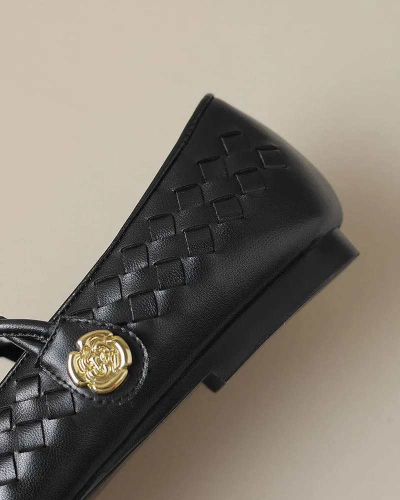 Woven Ballet Flat Mary Jane Loafers sold by Larosa product image thumbnail 3